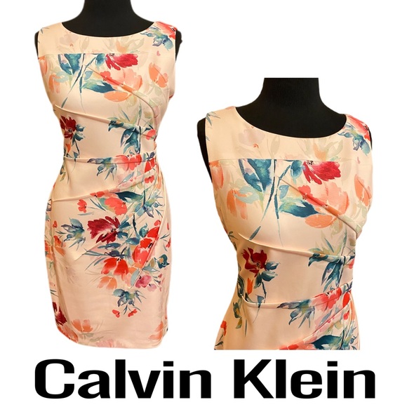 Calvin Klein Dresses & Skirts - Calvin Klein Sleeveless Floral Dress Size 10